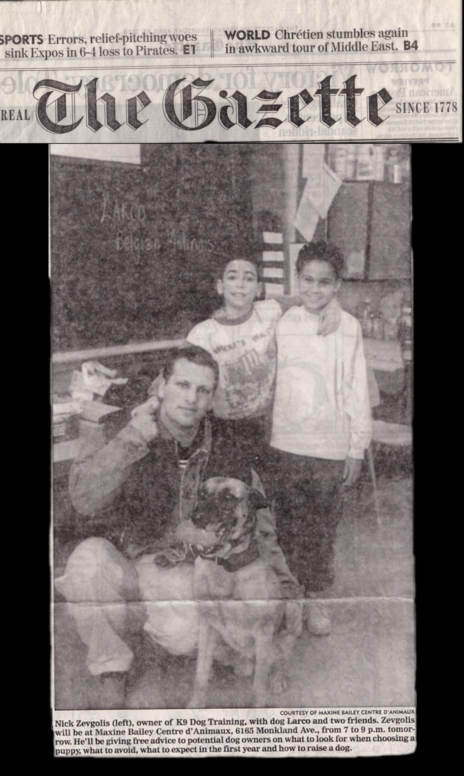 dog trainer montreal gazette dog trainer featured in montreal media